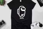 Among Us SUS T Shirt, Crewmate Shirt, Imposter Shirt, Gaming Shirt for Kids Adult, Birthday Gift for Friend, Christmas Among us