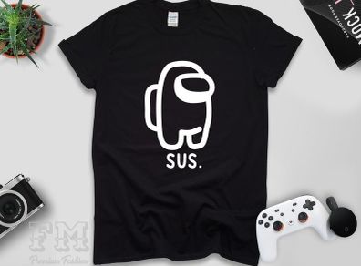 Among Us SUS T Shirt, Crewmate Shirt, Imposter Shirt, Gaming Shirt for Kids Adult, Birthday Gift for Friend, Christmas Among us