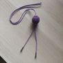 Long Crochet Beaded necklace Purple Image 3