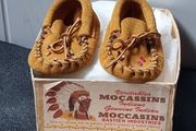 Collectible Vintage Genuine Indian Baby Moccasins