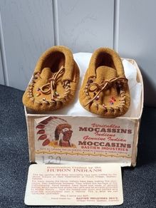 Collectible Vintage Genuine Indian Baby Moccasins