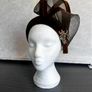 Shauna Fay designer velvet dress with matching headpiece Image 3