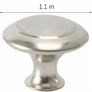 12PCS Cabinet Door Knobs Round Mushroom Shape Pull Handle 28mm Stainless Steel Brushed Chrome Cabinet for Furniture Drawer Door Cupboard Wardrobe (AVAILABLE IN BLACK AND SILVER) Image 3