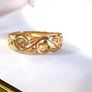 Vintage Hallmarked 9ct Gold 'Clover' Wedding Band Image 6