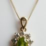 Vintage 9Ct Yellow Gold 375 Oval Peridot Pendant with L-22,5" Chain 2,5g Image 3