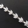 Art Deco Vintage Style Wedding Bridal Crystal Silver Bracelet Image 3