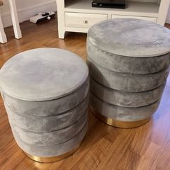 Ottoman Pouffe Pair