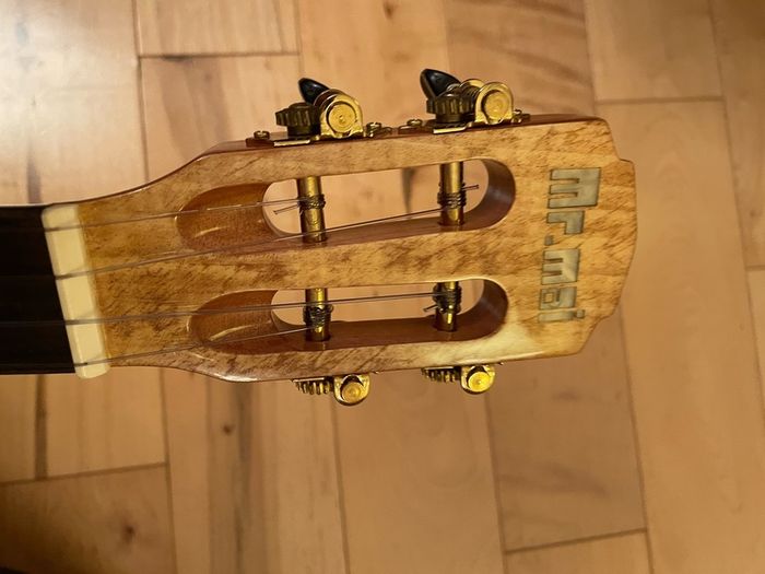 Mr. Mai all solid spruce and spalted maple tenor ukulele with deluxe case. NEW