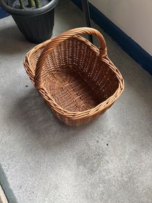 Vintage Wicker Gathering Basket