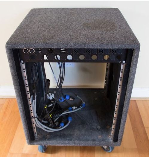14U Rack Unit with EV Xp200a Crossover / Peavey Deltafex / Behringer Dualfex II / Behringer Composer