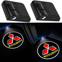 2PCS Car Welcome Light Led Door Light Projector Logo For Mitsubishi Asx Lancer Pajero asx Outlander L200 Attrage galant