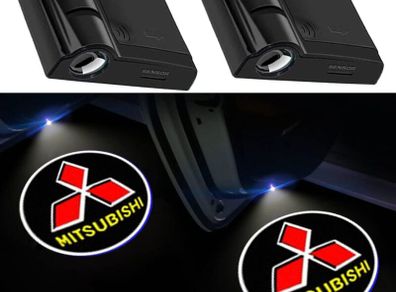 2PCS Car Welcome Light Led Door Light Projector Logo For Mitsubishi Asx Lancer Pajero asx Outlander L200 Attrage galant