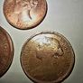 3 English Coin Lot.  Farthing;  Half Penny; Penny. Image 6