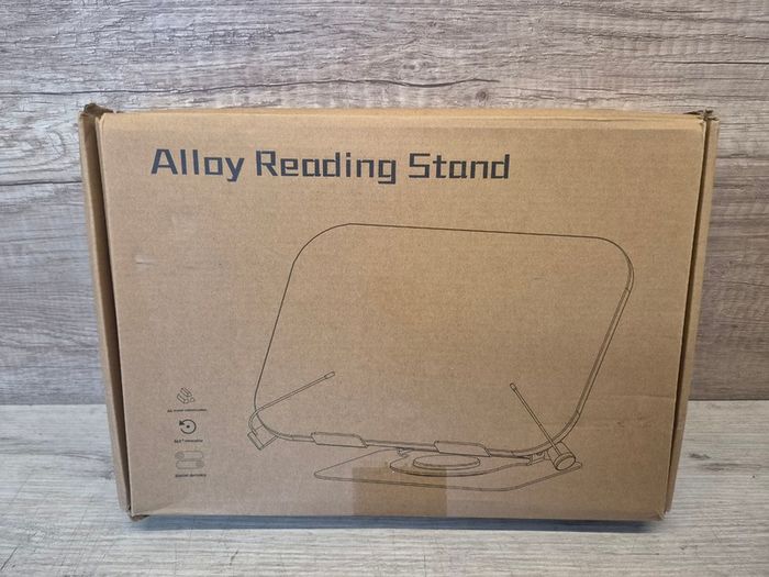 Desktop Reading Stand with 360 Rotating Base - Wooden & Aluminium