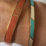 18K Gold plated brass bracelet LOVE coral/terracotta Image 9