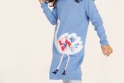 Marks &amp; Spencer light blue cotton dress with matching tights Dress dress Age 3-4 BNWT