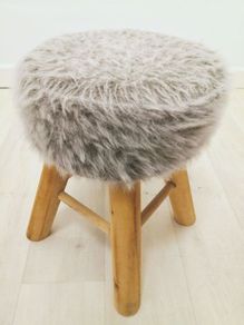Fluffy stool.  Designers, elegant stool.
