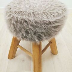 Fluffy stool.  Designers, elegant stool.