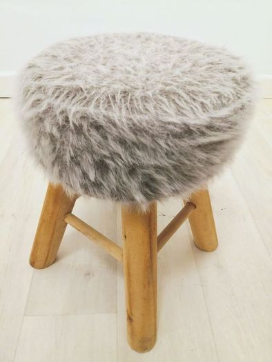 Fluffy stool.  Designers, elegant stool.