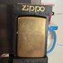1987 Zippo Solid Brass Lighter with Original Display Stand & Guarantee Card Image 2