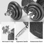 20kg Cast Iron Adjustable Dumbbell Set Hand Weight with Solid Dumbbell Handles Changed into Barbell Handily Perfect for Bodybuilding Fitness Weight Lifting Training Home Gym (FREE POSTAGE) Image 6
