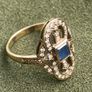 Ring Gold Sapphire Diamond Ring Image 5