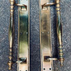 Large Brass Antique Ornamental Door Pull Handles