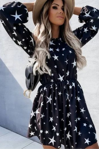 Star Print Mini Dress