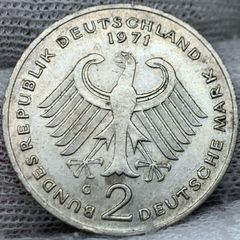 Germany 1969 2 Mark Coin Nice Uncirculated