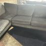 Black corner sofa with matching 2 seater Image 6