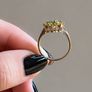 Vintage 9ct Gold Peridot Cluster Ring, Size N Image 6