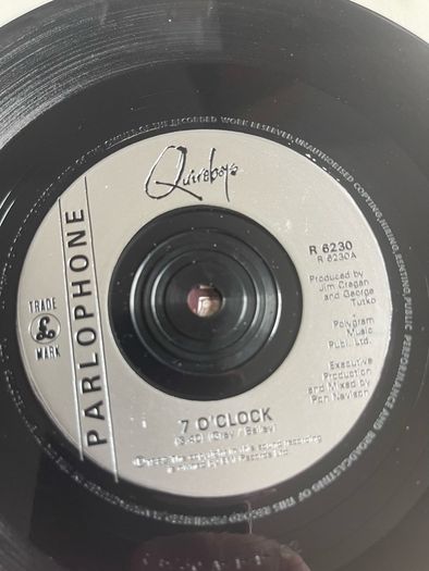 Quireboys 7 o clock picture sleeve vinyl record single in vg+ condition