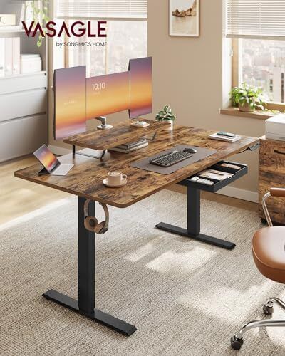 Height Adjustable Desk 140 x 70 cm USB-C Port