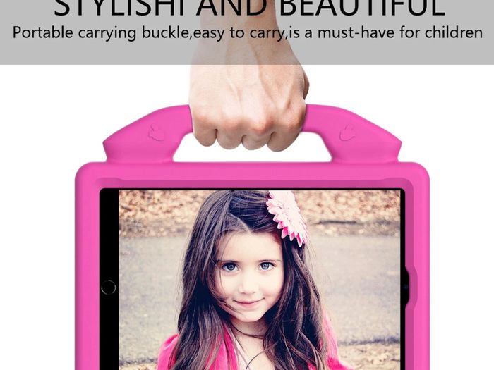 For Apple iPad Mini 4 / 5 Kids Friendly Case Shockproof Cover With Thumbs Up - Pink