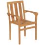 5 Piece Garden Dining Set Solid Teak Wood Image 7
