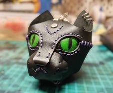 leather cat pouch