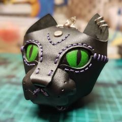 leather cat pouch