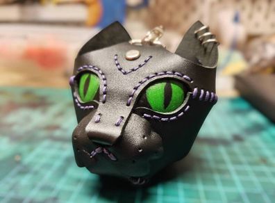 leather cat pouch