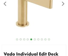 Vado Individual Edit Deck Mounted Mono Basin Mixer Tap brushed gold