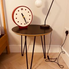Black plywood side table