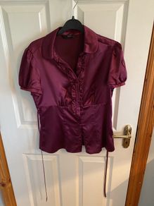 F & F wine blouse, size 10