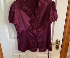 F & F wine blouse, size 10