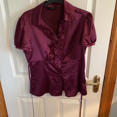 F & F wine blouse, size 10