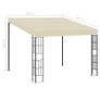 Wall-mounted Gazebo 3x3 m Cream Fabric Image 6
