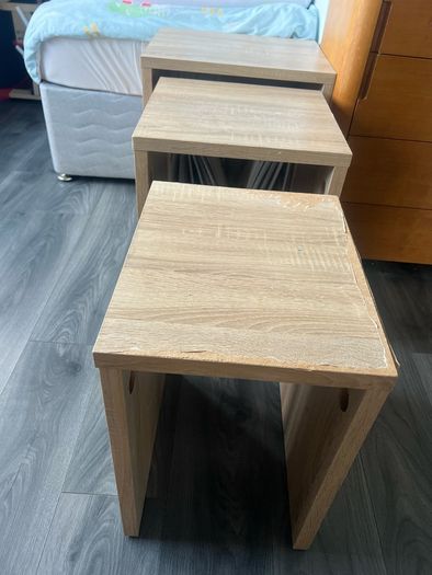 3 oak tables (different sizes)