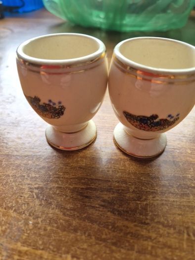 2. 1950's Vintage Ceramic Egg Cups