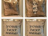 Gold Sequin Reveal Magic Cushion Personalised with your text personalized cover