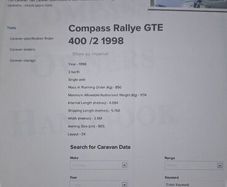 Compass Rallye GTE 400/2 | 1998 | 2 Berth | Single