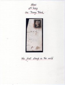 1840 One Penny Black, imperforate watermark small crown, Plate II position B-H, used on peece cancelled red maltese cross, Dublin date stamp 0C 4 40 internal defect in frame and with MacDonnell Whyte Ltd Certificate.