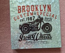 Wonderful Metal Motorbike Sign